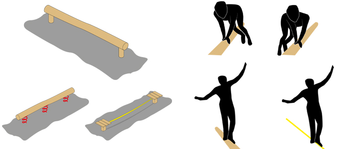 Balance, Slackline, Federbalken Balance, Slackline, Federbalken