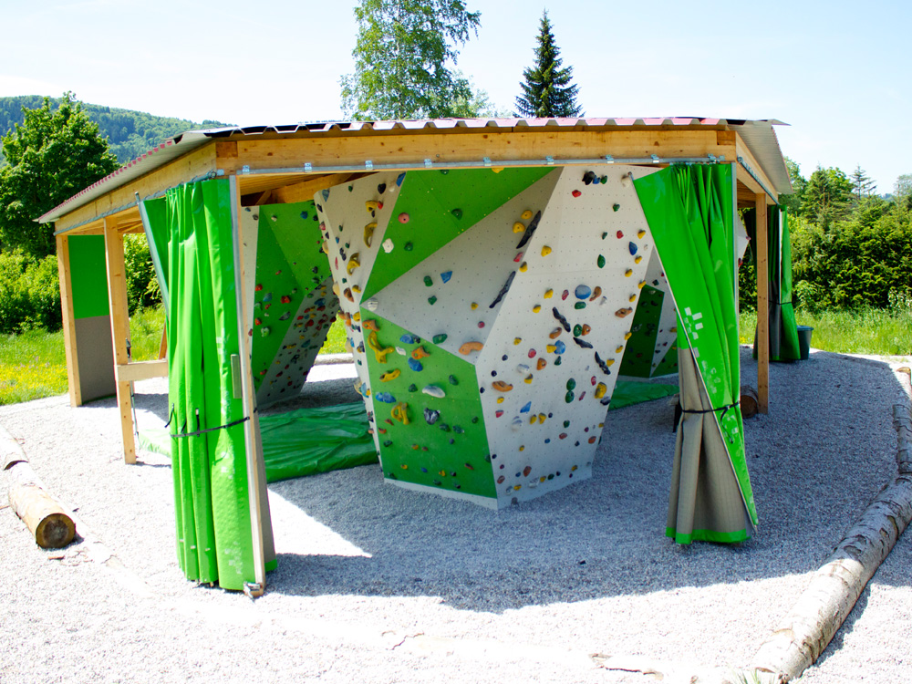 Boulderpavillon Seitenansicht