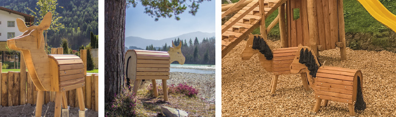 Spielplatz Holztiere